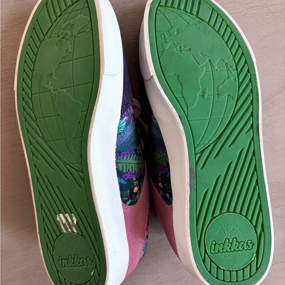 Inkkas Pink and Purple Bahia Ace Low Top Floral Sneakers - Picture 5 of 9